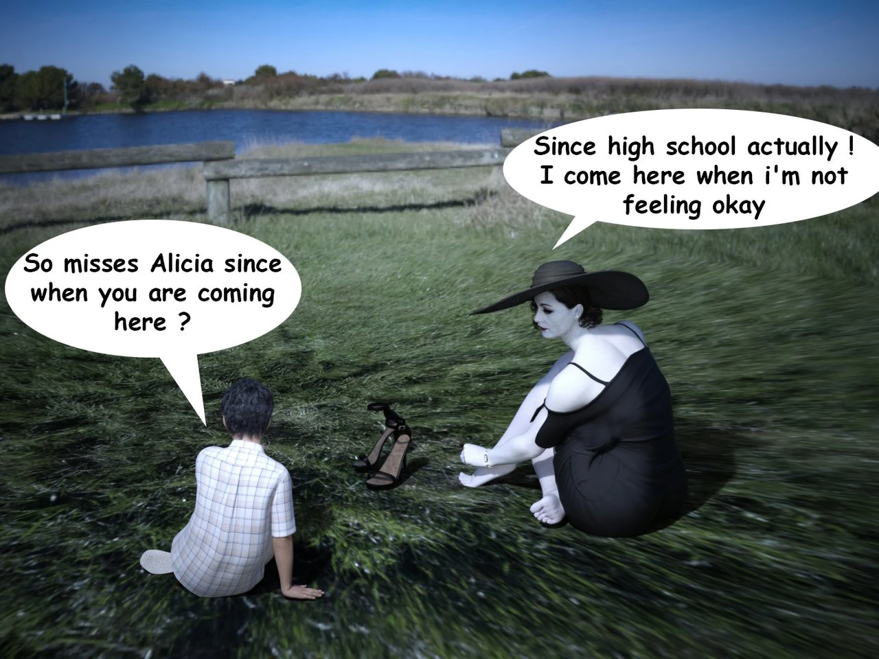 The Trip - Alcina Dimitrescu x Young man porn comic picture 12