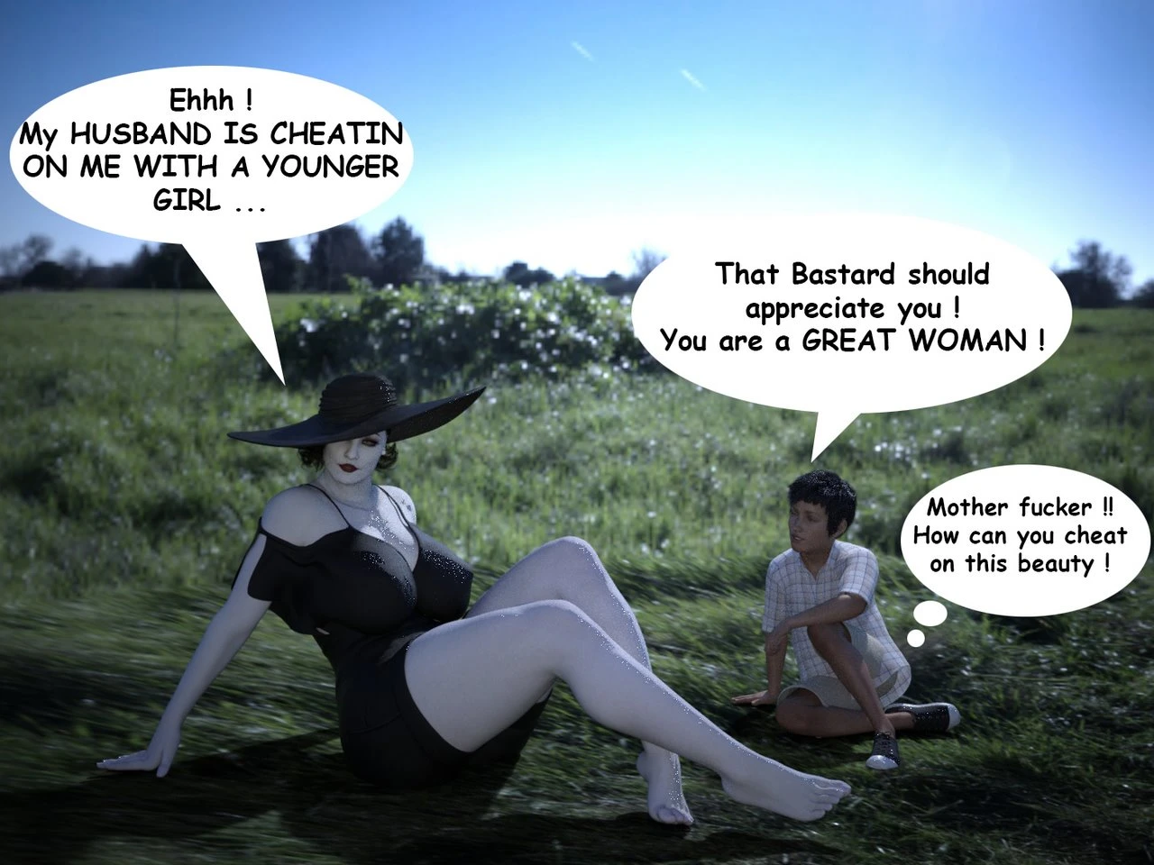 The Trip - Alcina Dimitrescu x Young man porn comic picture 14