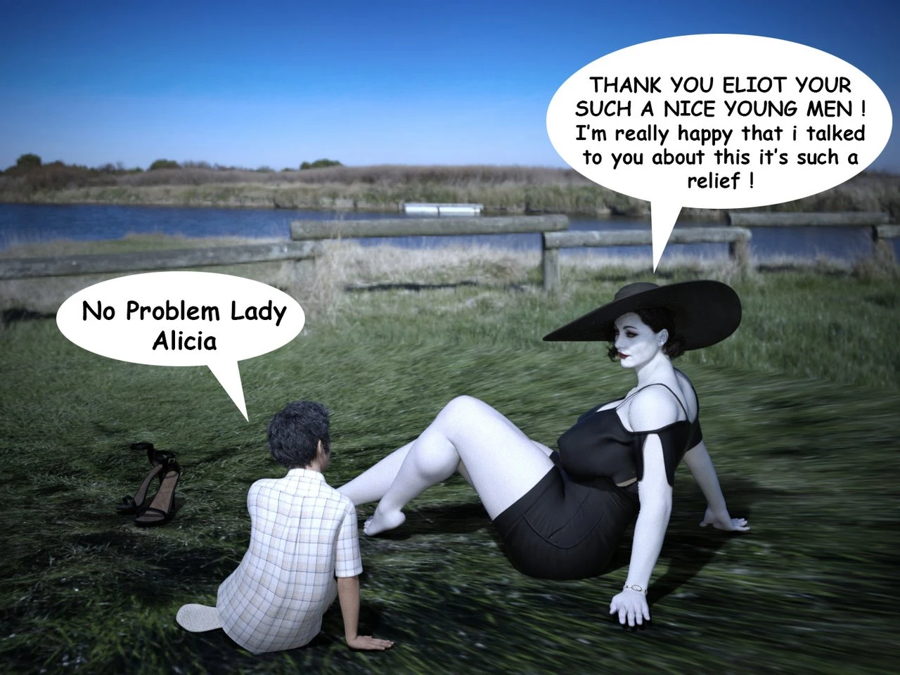 The Trip - Alcina Dimitrescu x Young man porn comic picture 15