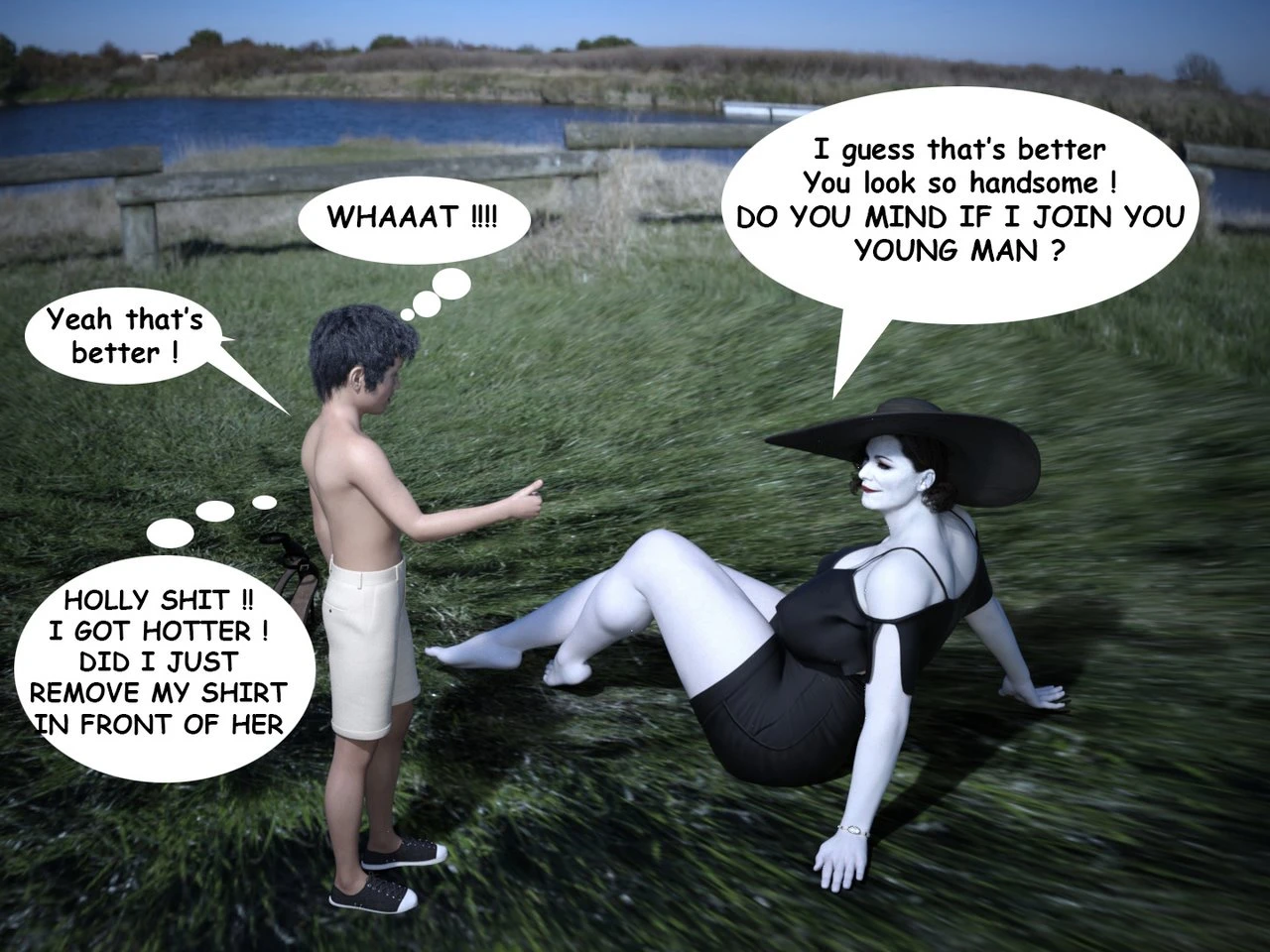 The Trip - Alcina Dimitrescu x Young man porn comic picture 17