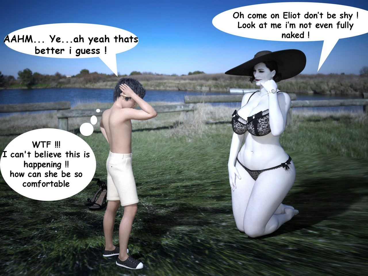 The Trip - Alcina Dimitrescu x Young man porn comic picture 18