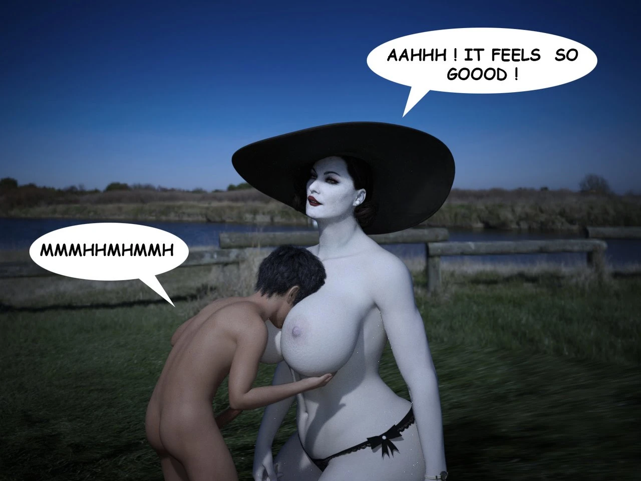 The Trip - Alcina Dimitrescu x Young man porn comic picture 25