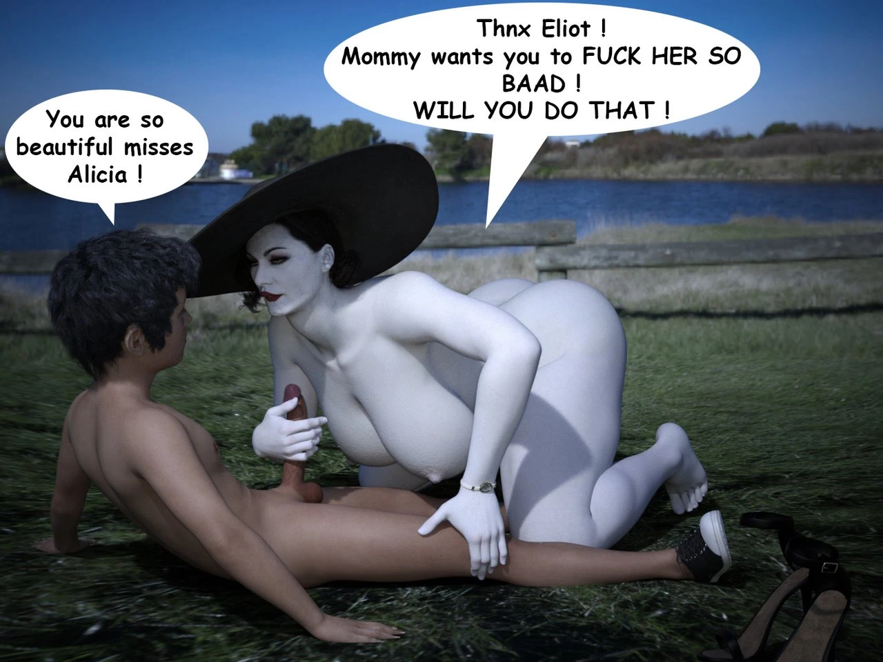 The Trip - Alcina Dimitrescu x Young man porn comic picture 32