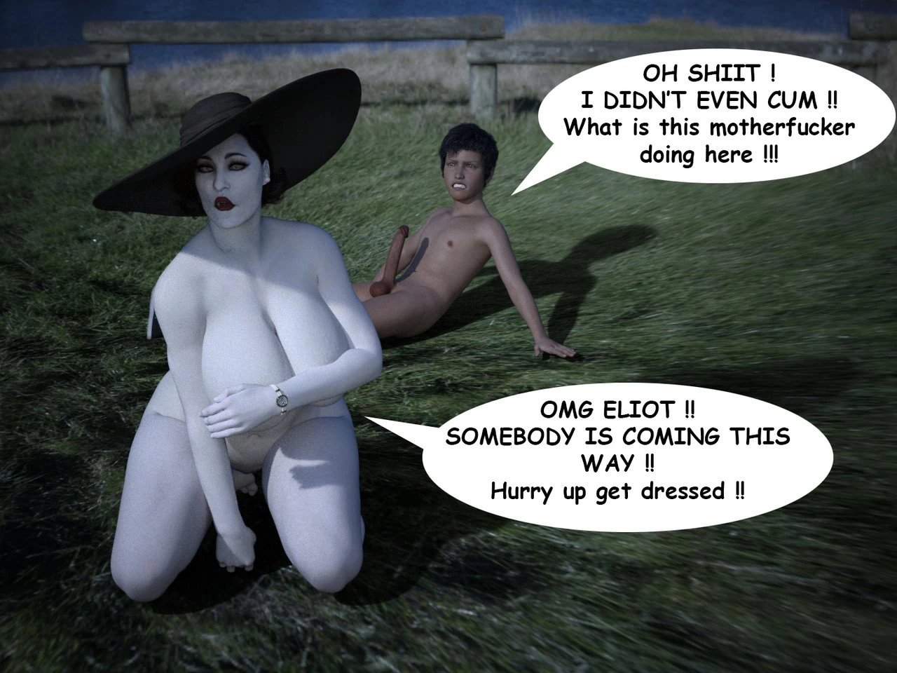 The Trip - Alcina Dimitrescu x Young man porn comic picture 37