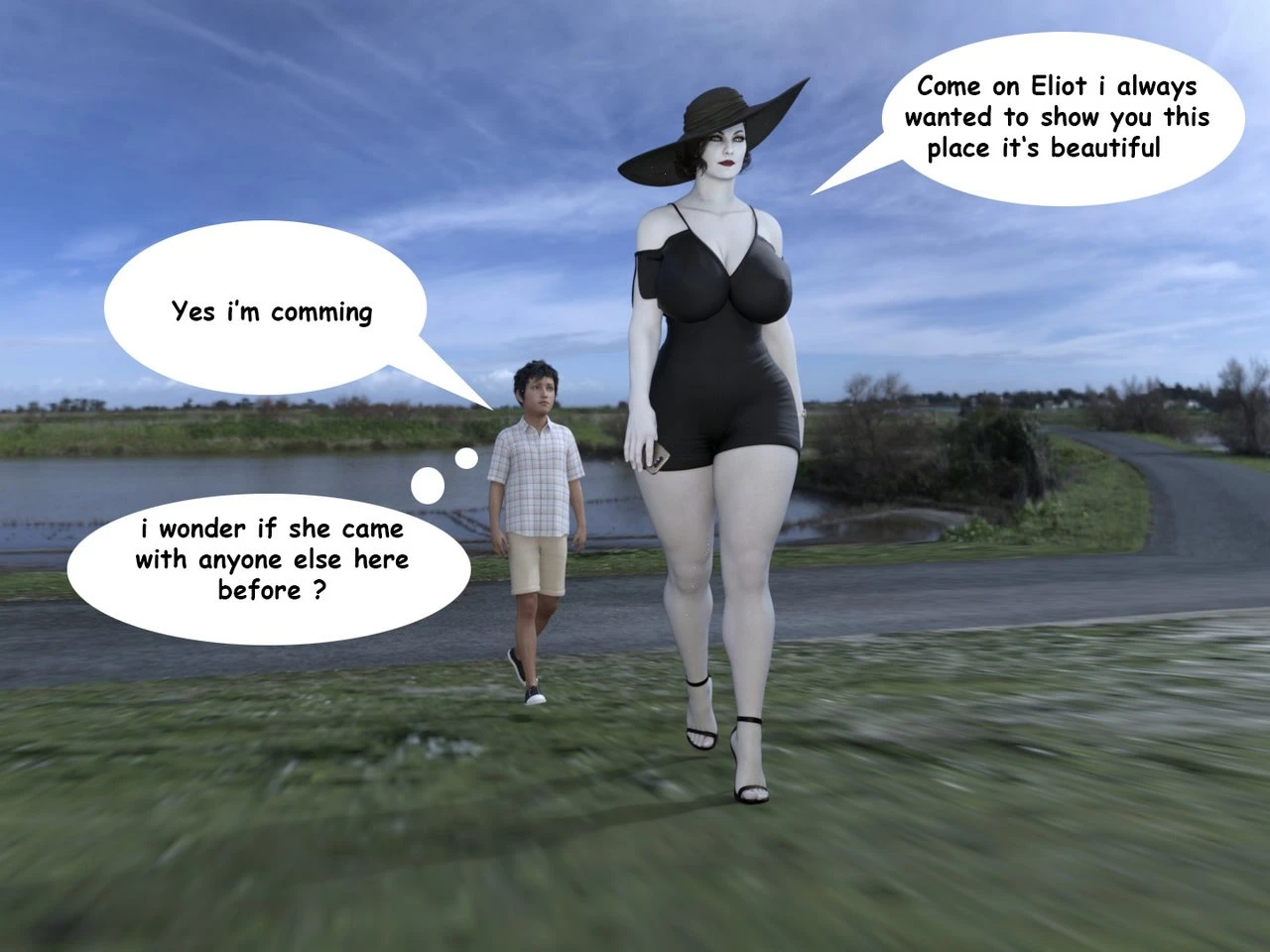 The Trip - Alcina Dimitrescu x Young man porn comic picture 4