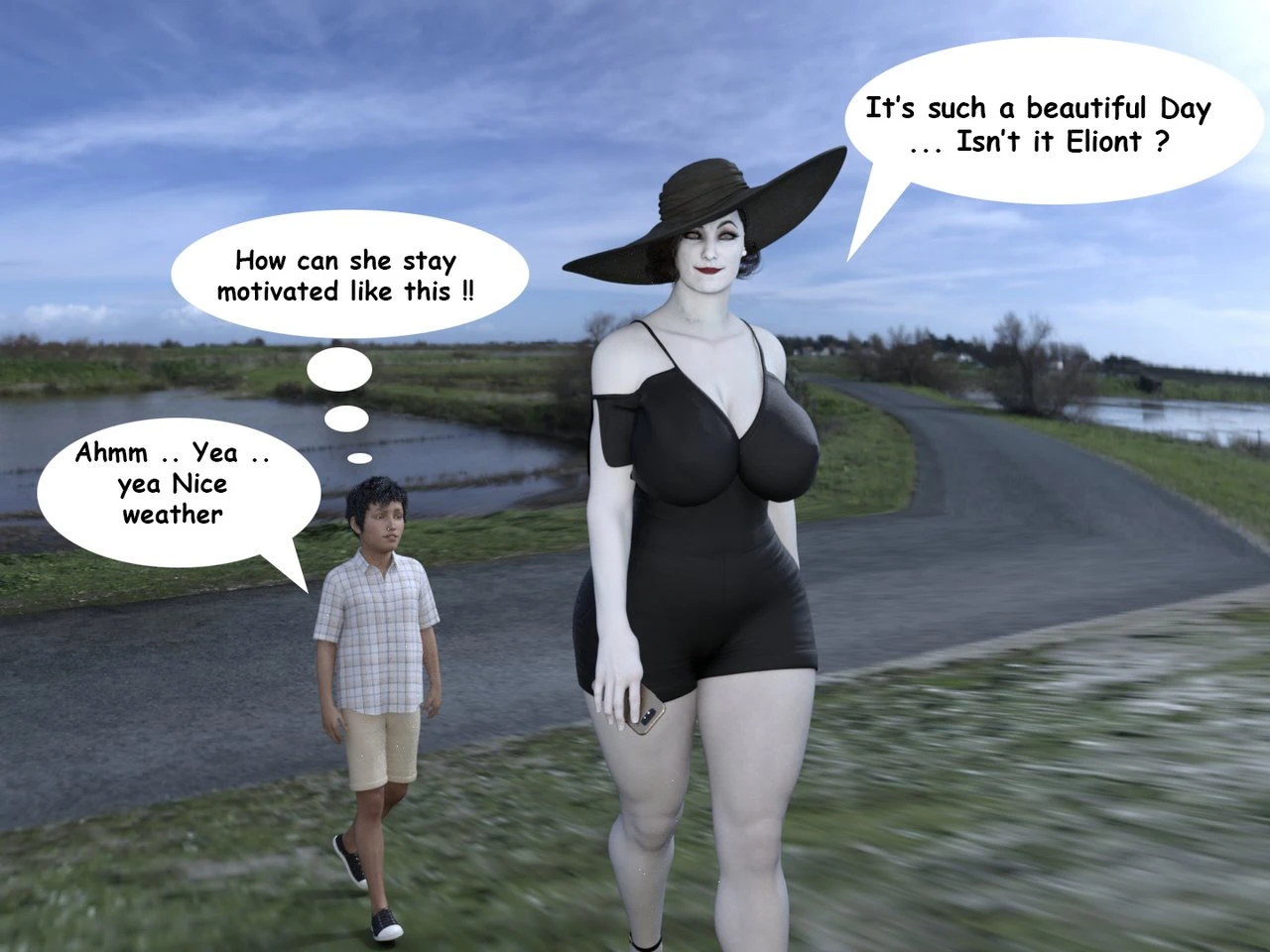 The Trip - Alcina Dimitrescu x Young man porn comic picture 5