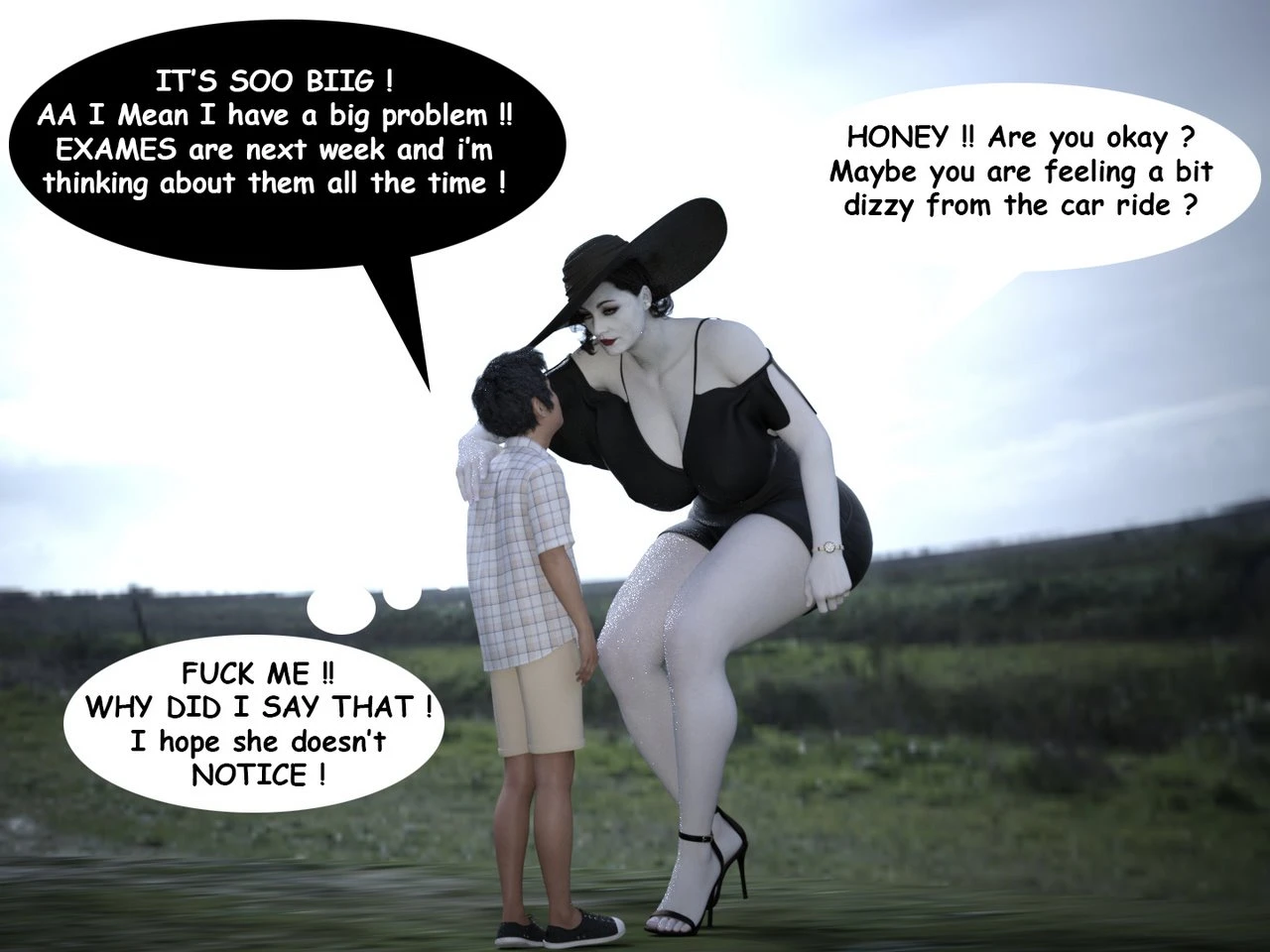 The Trip - Alcina Dimitrescu x Young man porn comic picture 9