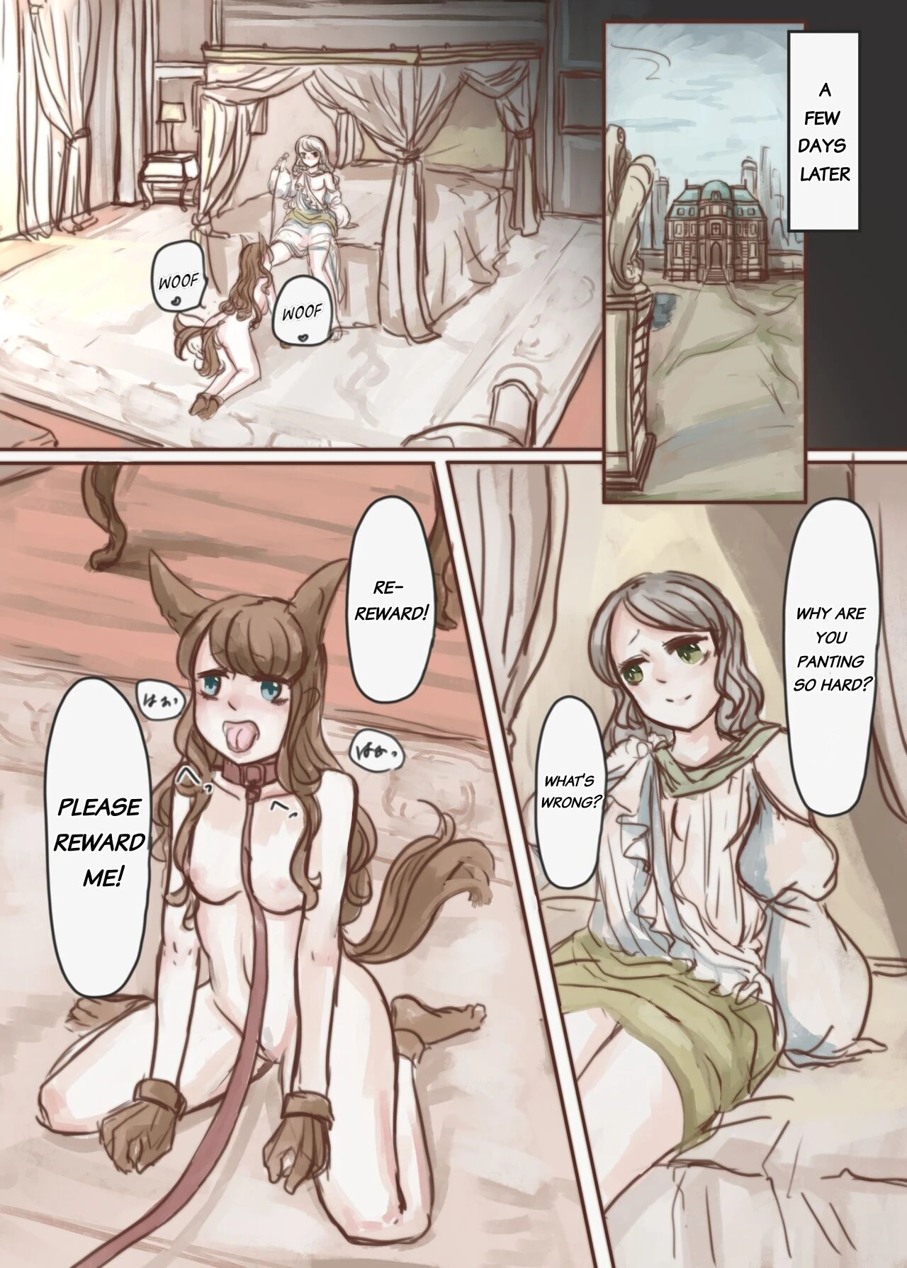 The Wealthy Young Lady Who Bought A Slave And Turned Her Into A Puppy porn comic picture 33