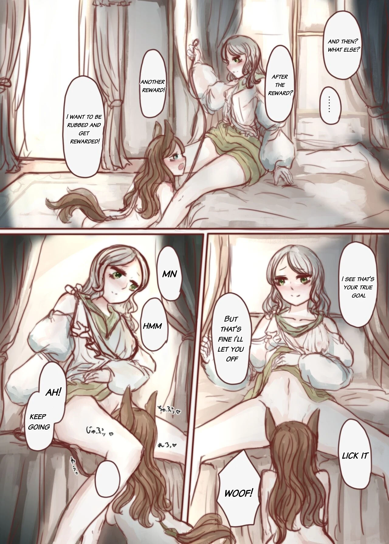 The Wealthy Young Lady Who Bought A Slave And Turned Her Into A Puppy porn comic picture 34