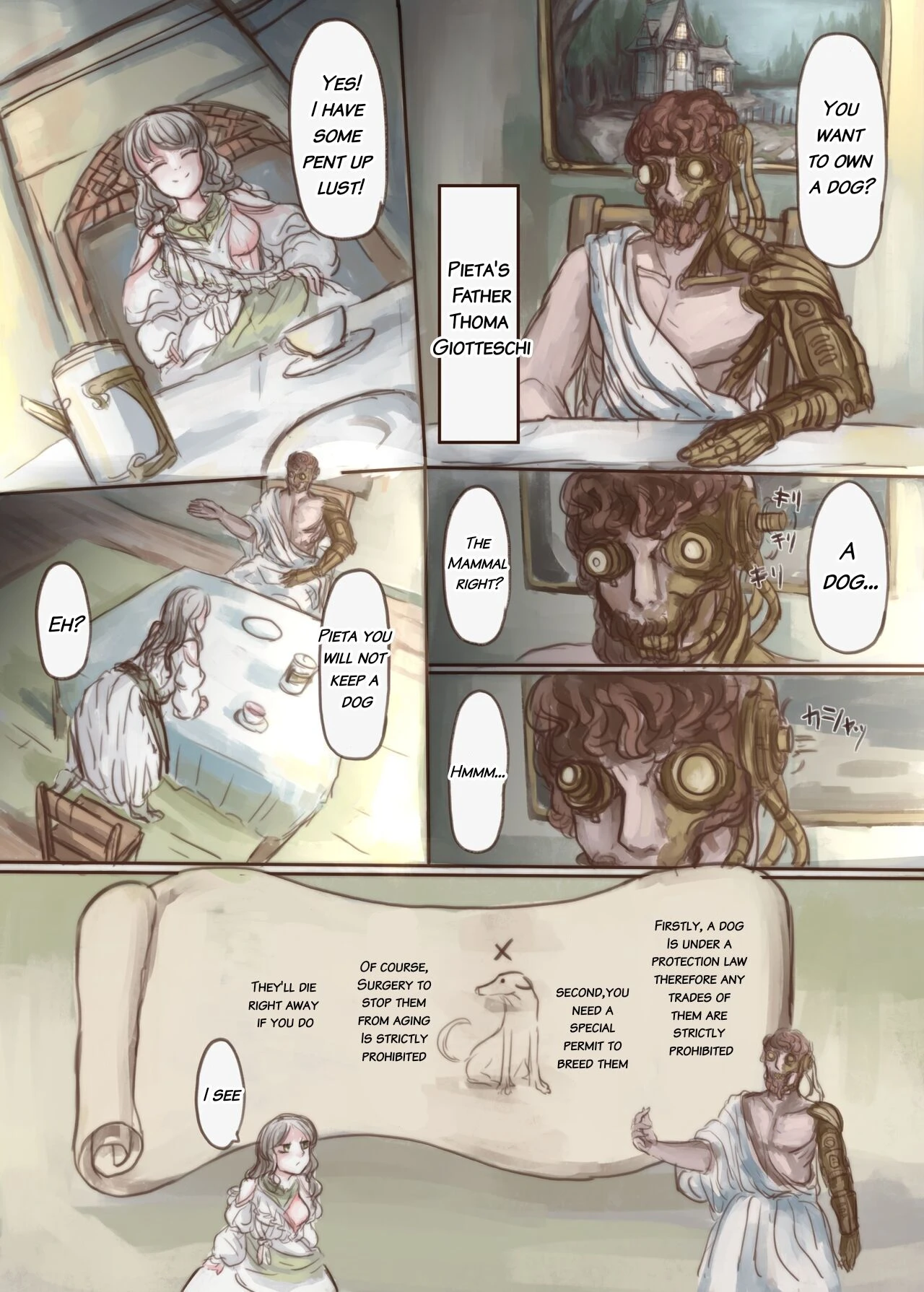 The Wealthy Young Lady Who Bought A Slave And Turned Her Into A Puppy porn comic picture 6