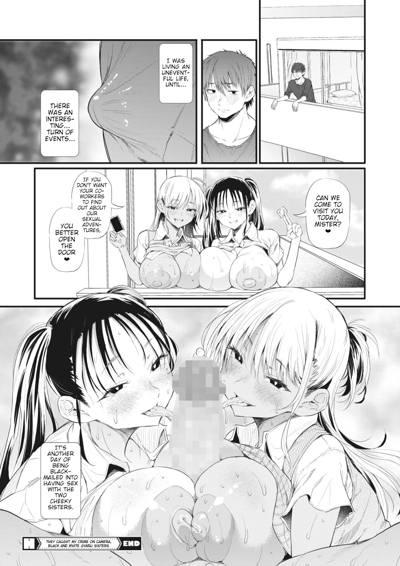 They Caught My Crime On Camera Black And White Gyaru Sisters porn comic picture 28