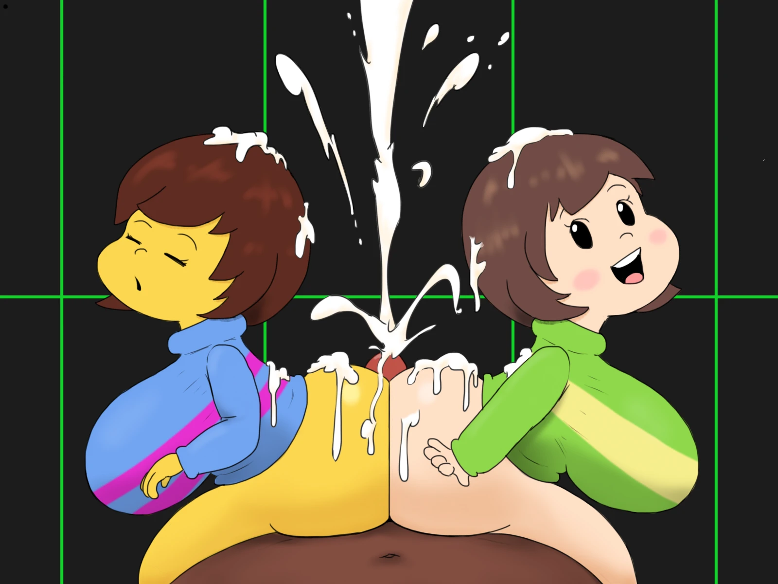 Thicc Frisk and Shortstack Chara porn comic picture 8
