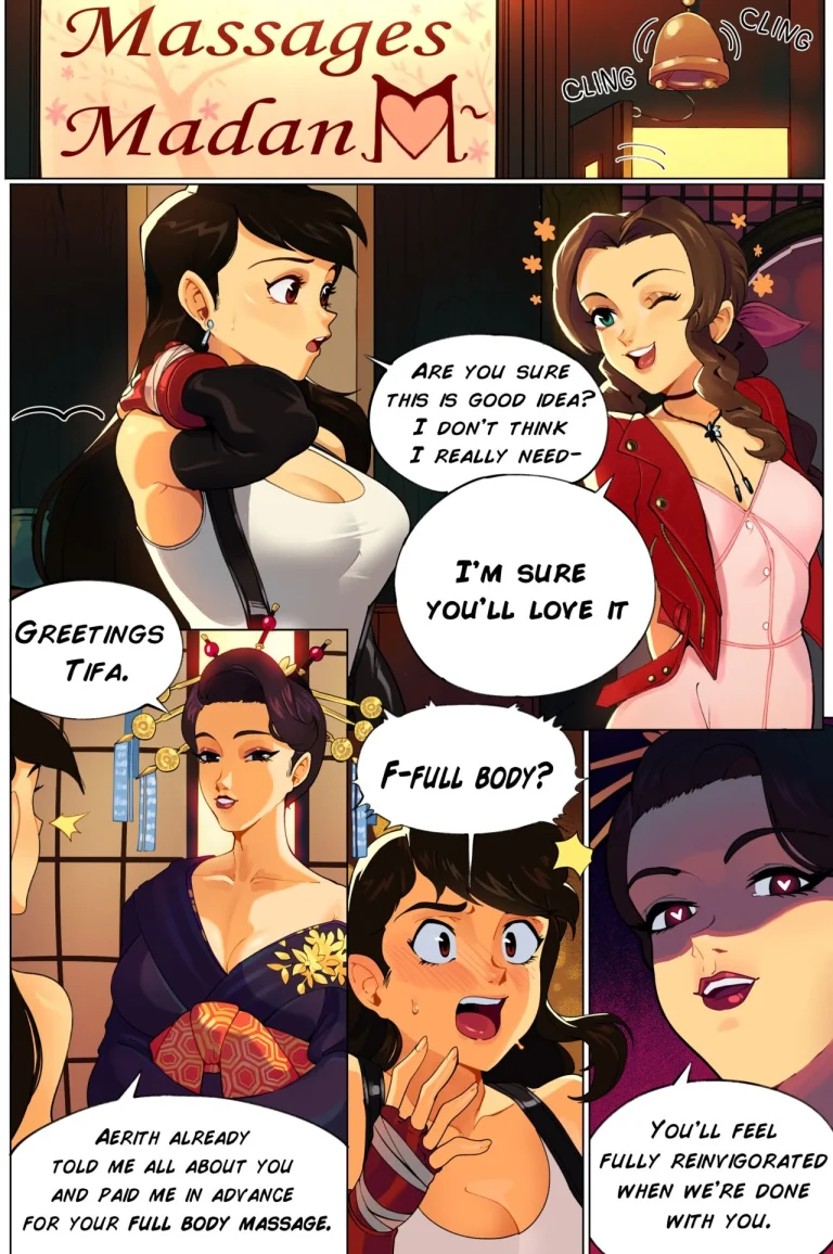 Tifa full body massage porn comic picture 1