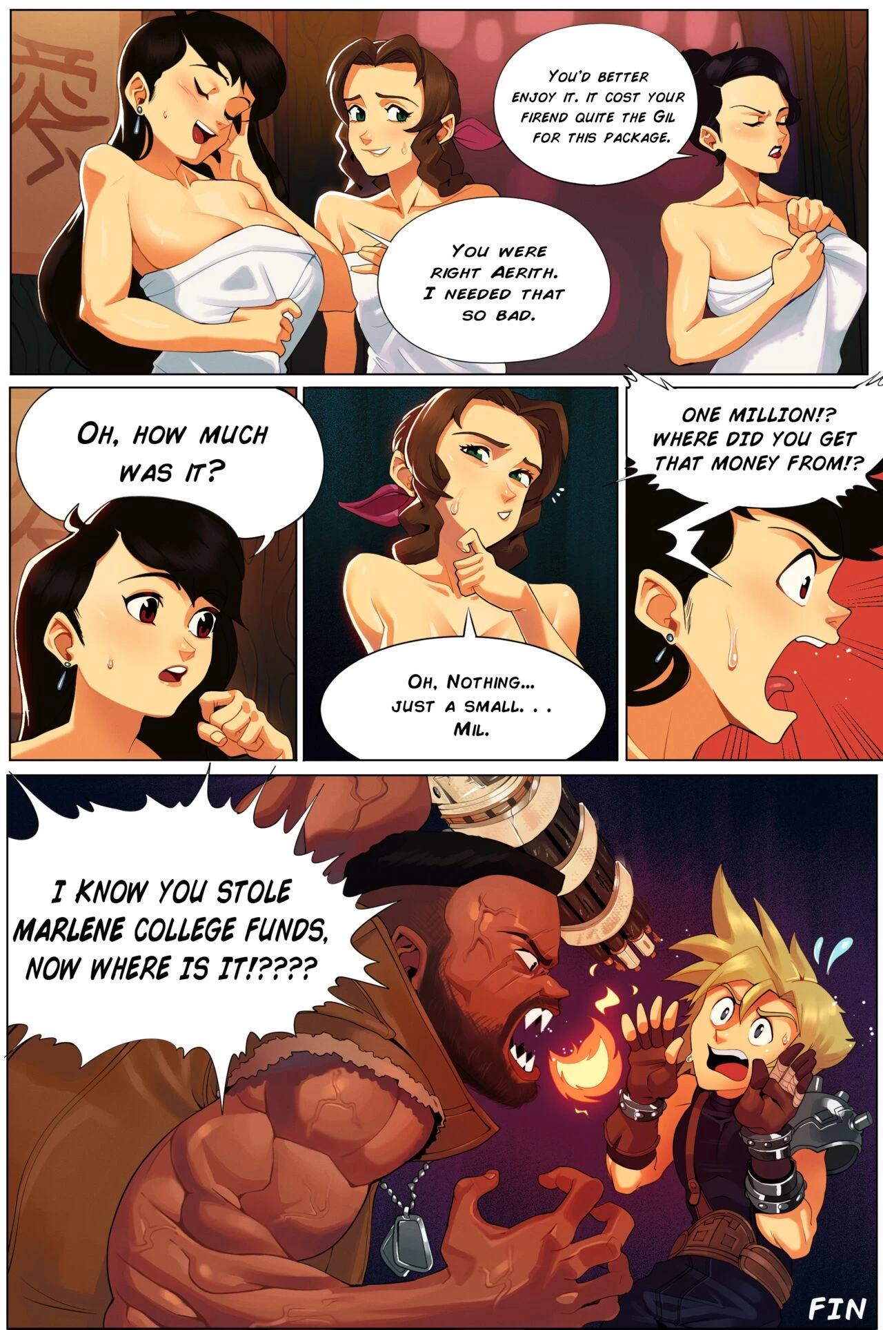 Tifa full body massage porn comic picture 10