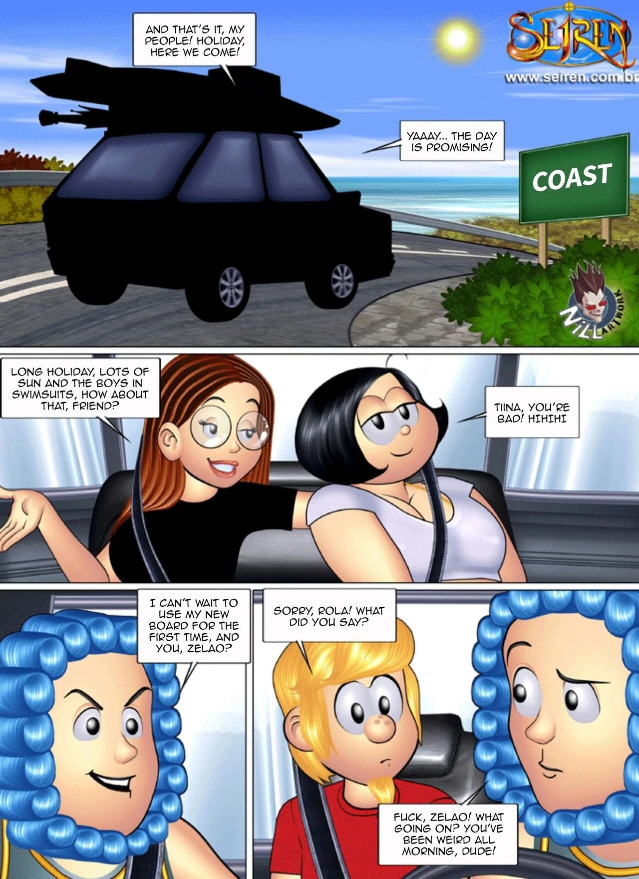 Tiina's Gang - Let's go camping porn comic picture 6