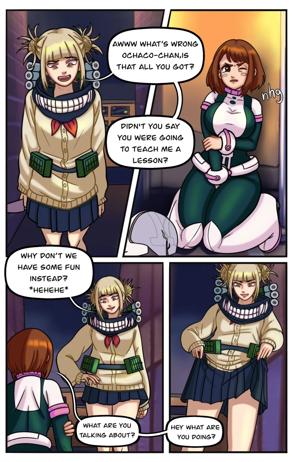 Toga x Ochako porn comic picture 1
