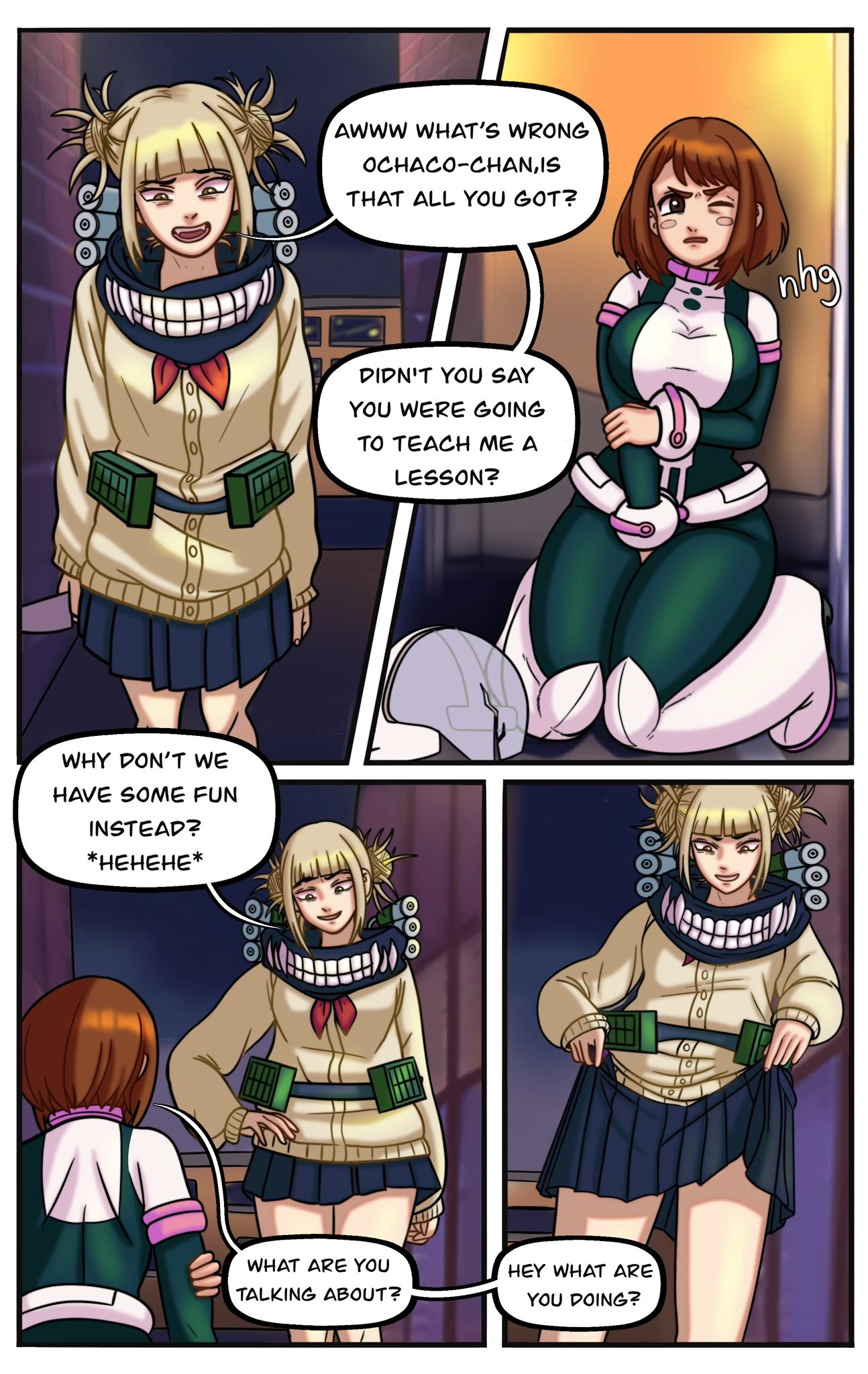 Toga x Ochako porn comic picture 1