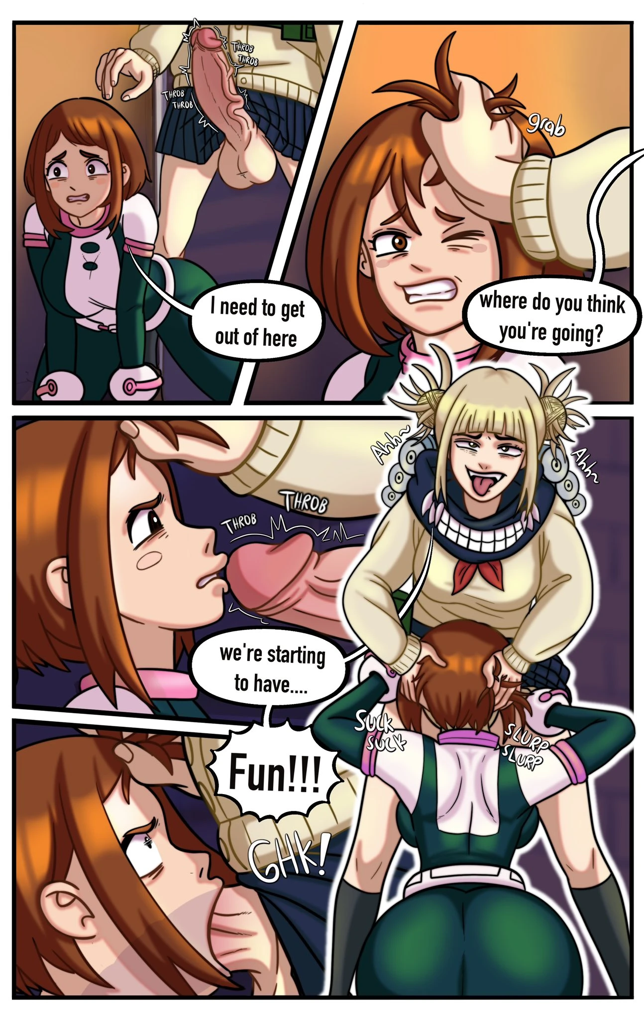 Toga x Ochako porn comic picture 3