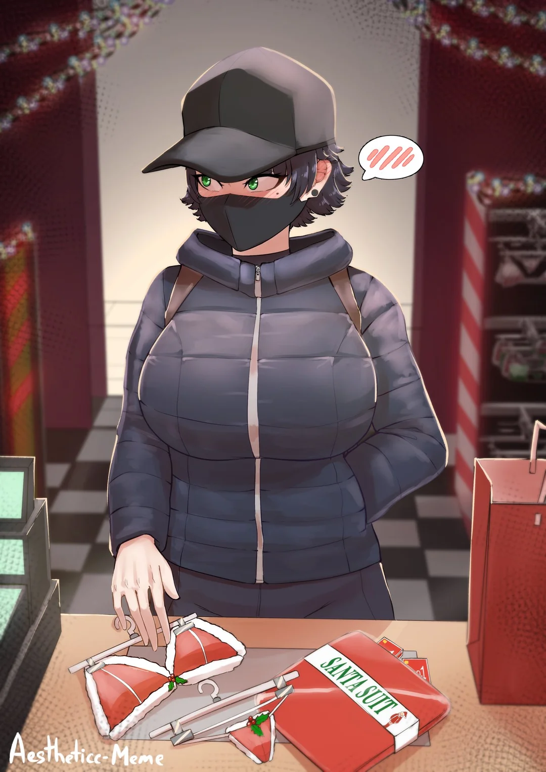 Tomboy Christmas porn comic picture 1