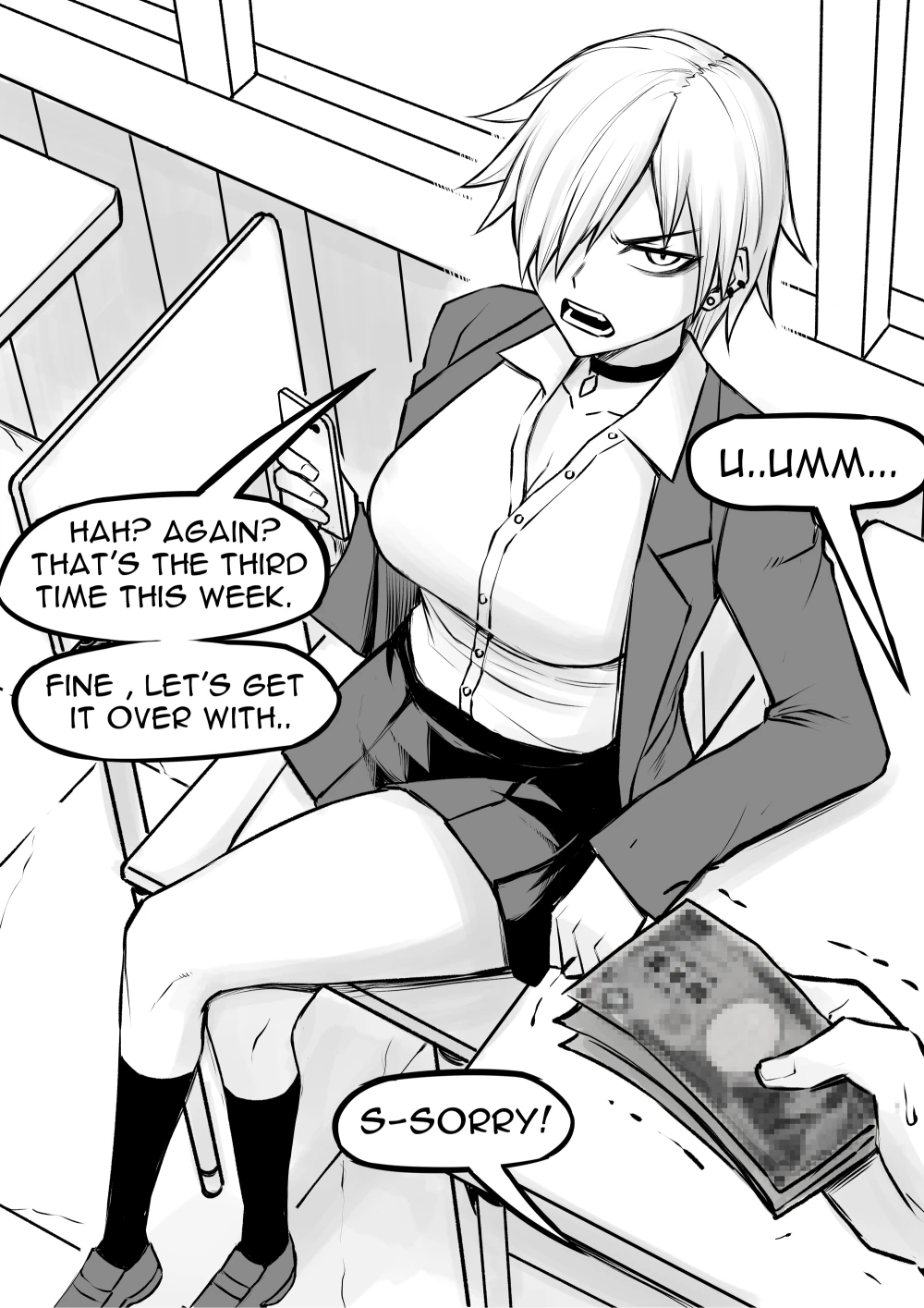 Tomboy GF porn comic picture 41