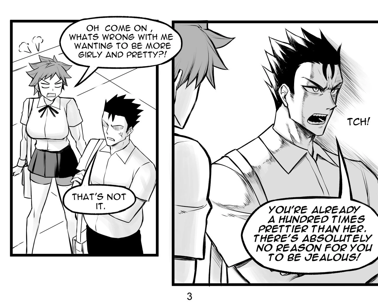 Tomboy GF porn comic picture 59