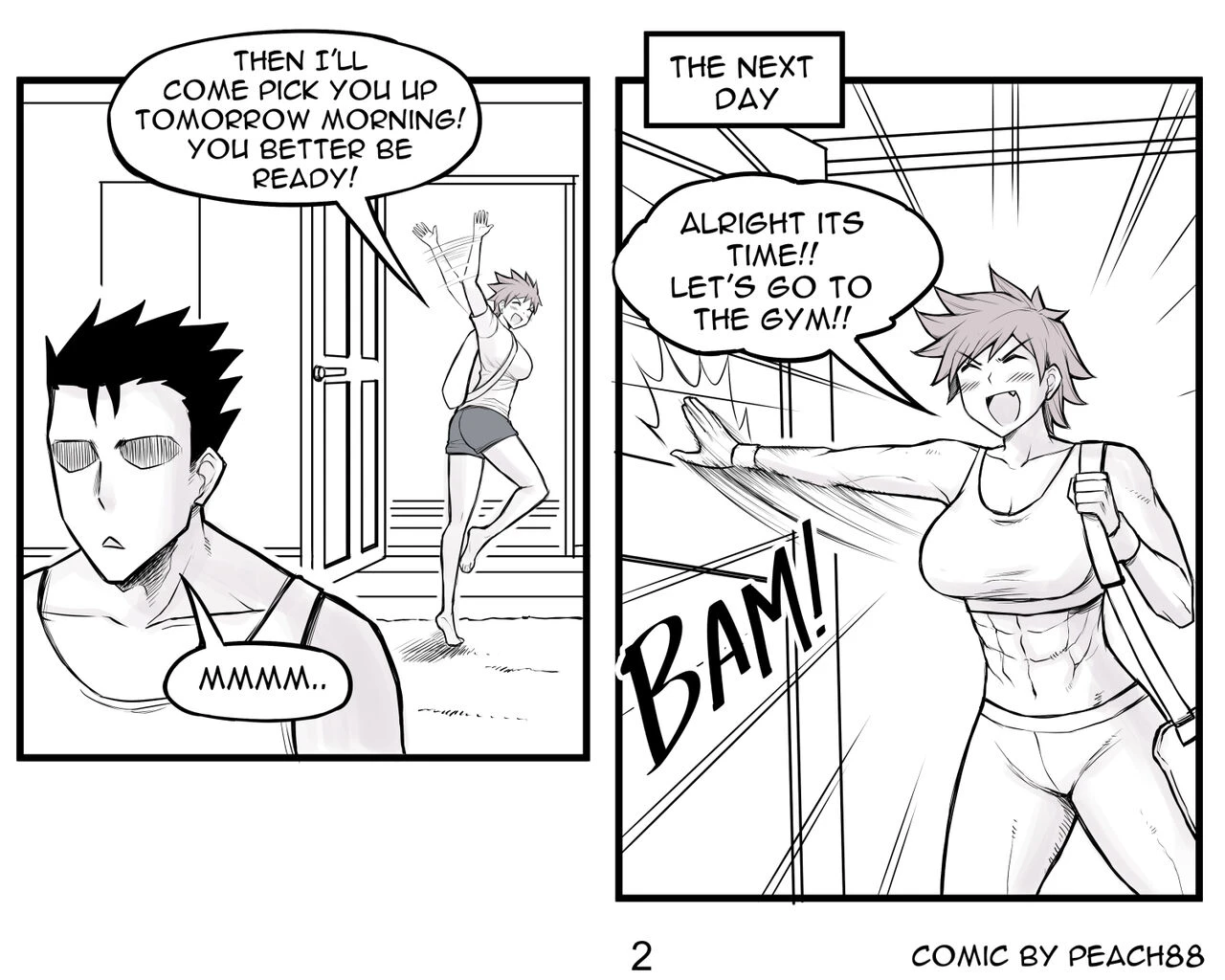 Tomboy GF porn comic picture 73