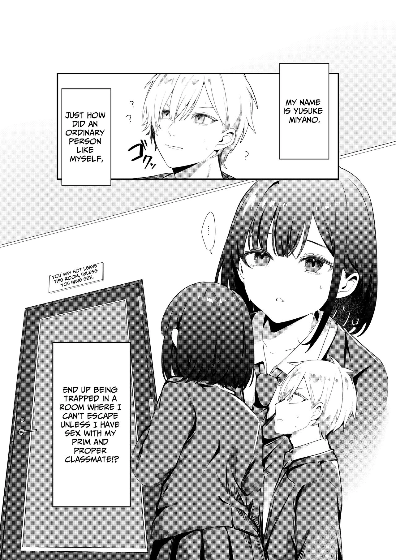 Trapped in a Sex-Locked Room with that Prim & Proper Girl | Sex Shinai to Derarenai Heya ni Seiso na Ano Ko to Tojikomerareru porn comic picture 2
