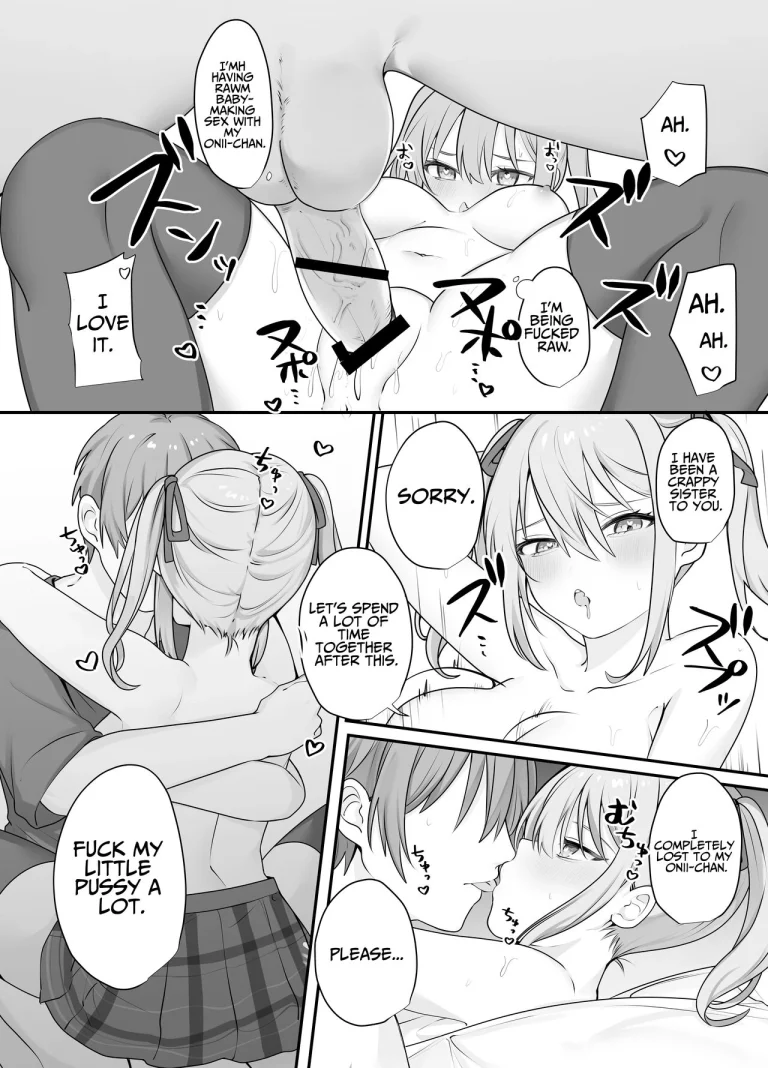 Trapped in a Sex-locked Room with your Bitchy Little Sister | Sex Shinai to Derarenai Heya ni Naka no Warui Imouto to Tojikomerareru porn comic picture 34