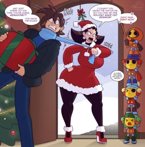 Tron x Megaman Happy Holiday porn comic picture 1