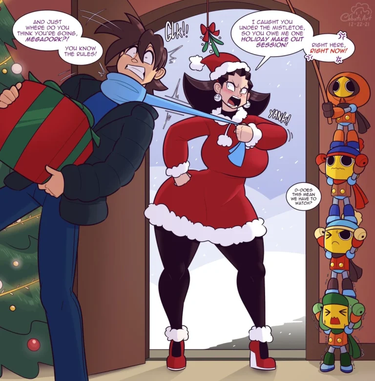 Tron x Megaman Happy Holiday porn comic picture 1