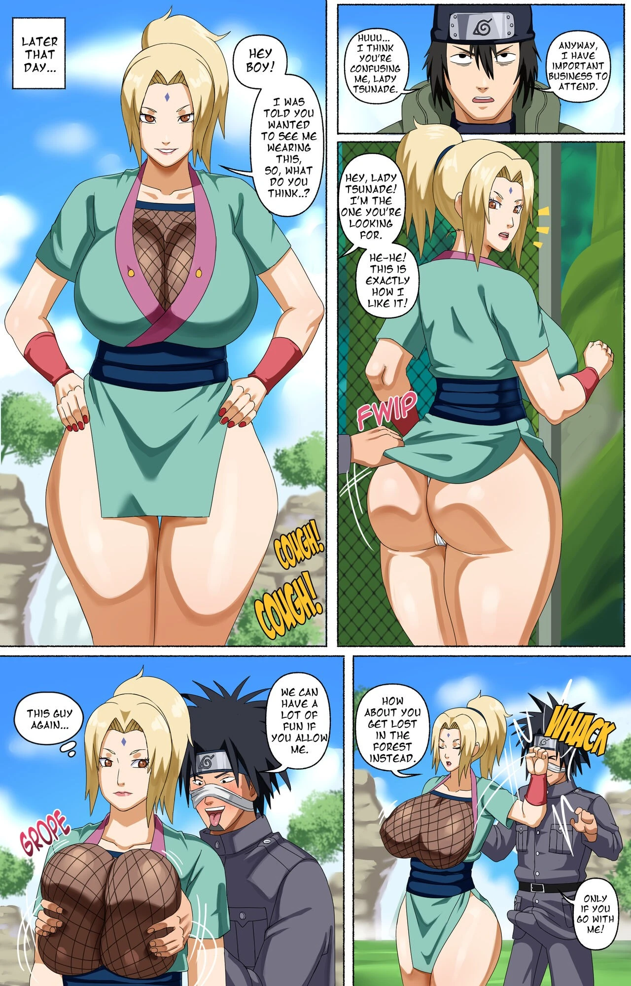 Tsunade and her Assistants porn comic picture 16