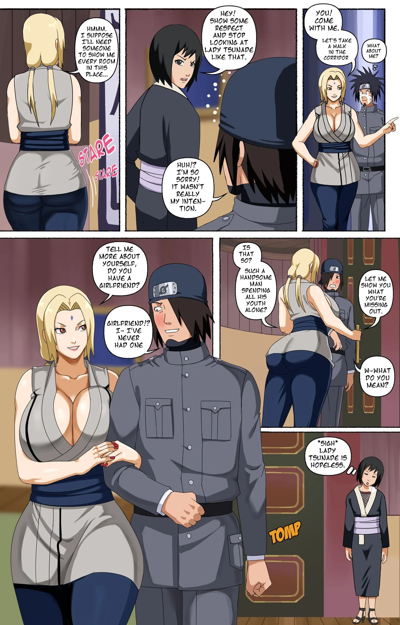 Tsunade and her Assistants porn comic picture 3