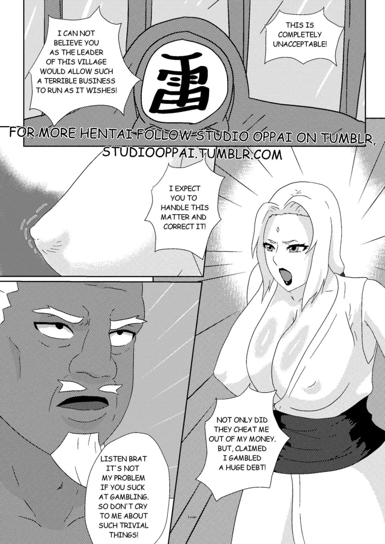 Tsunade's Lost Bet porn comic picture 2