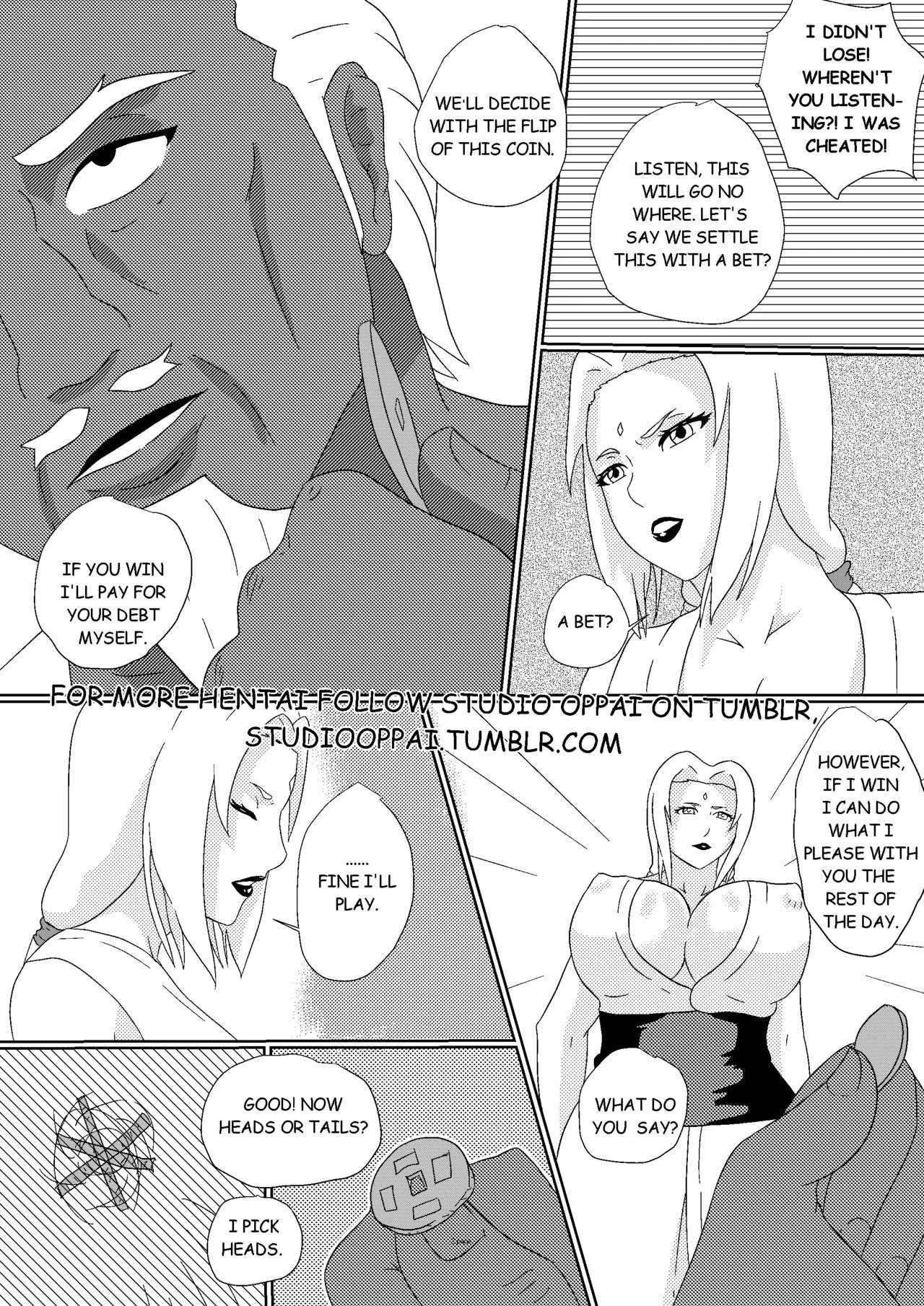 Tsunade's Lost Bet porn comic picture 3