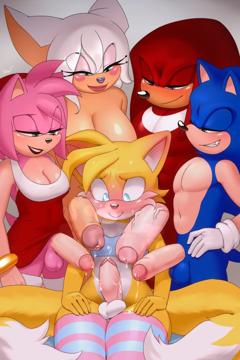 Two Tails, Four Dicks porn comic picture 1