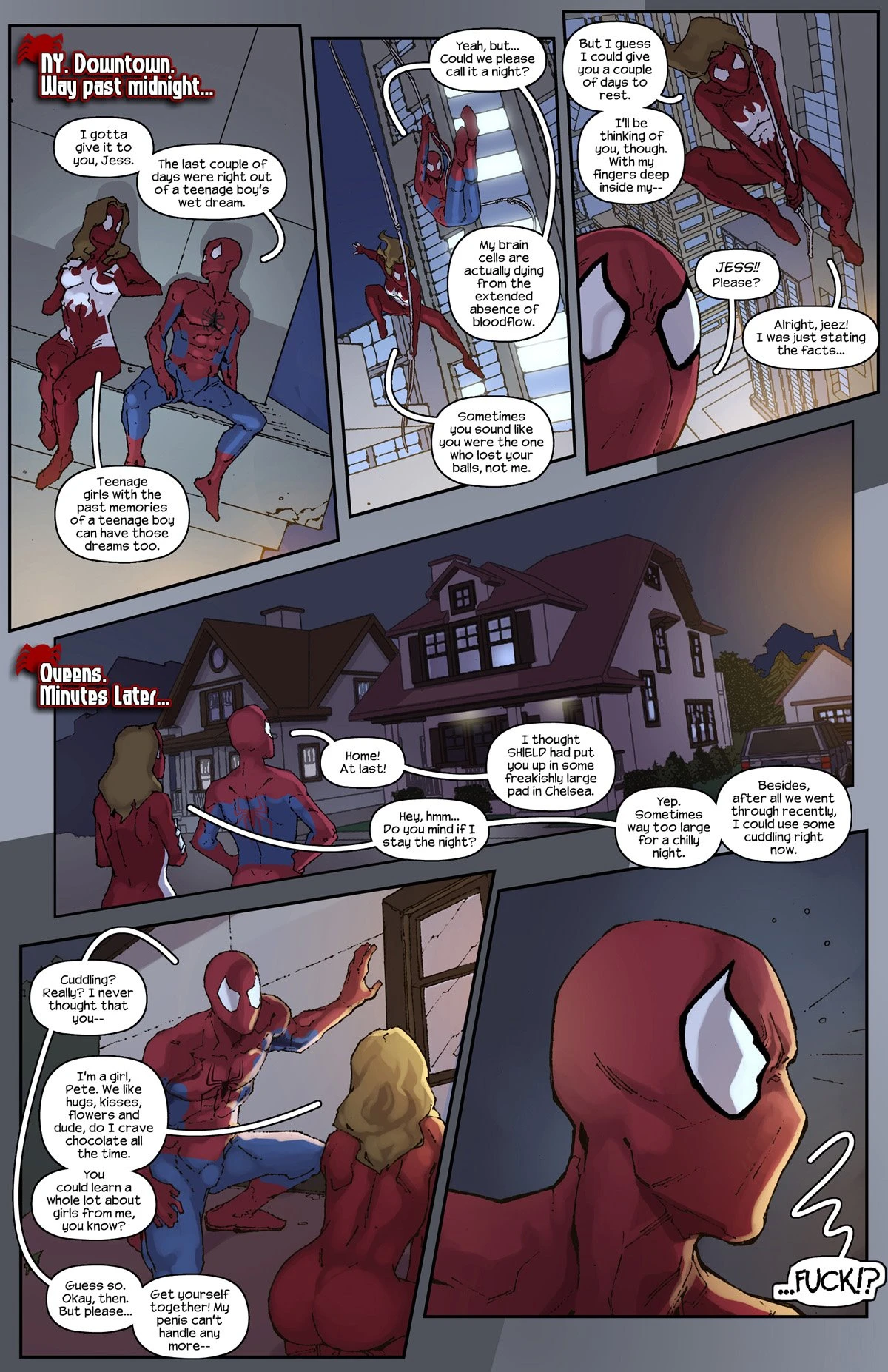 Ultimate Spider-Man XXX 10 - Spidercest - red all over porn comic picture 3