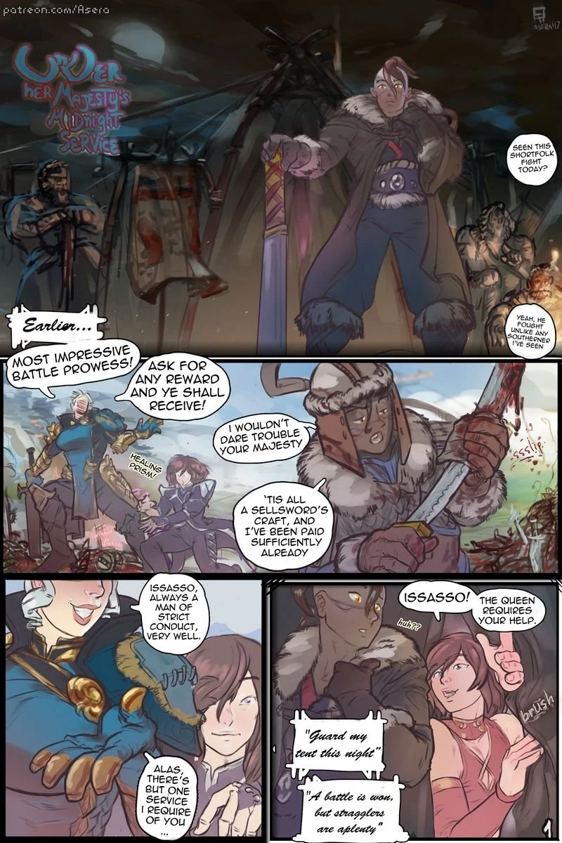 Under Her Majesty's Midnight Service porn comic picture 1