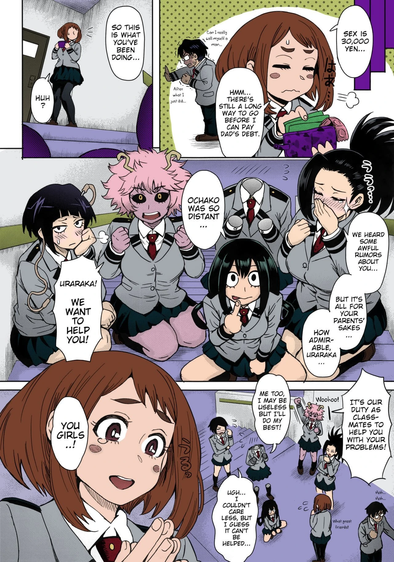 Uraraka’s Prostitution (Color) porn comic picture 9