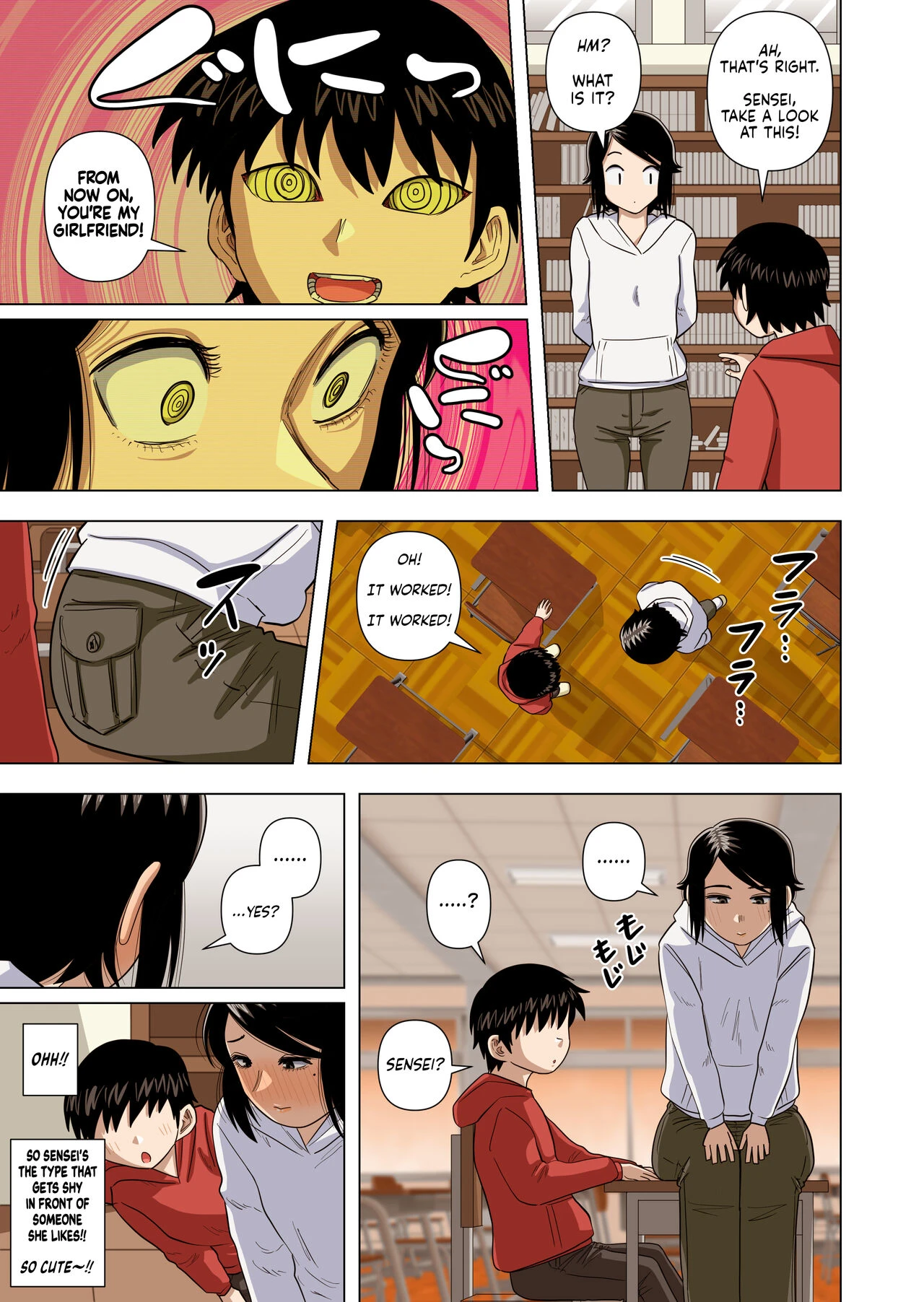 Using Abilities like Hypnosis, Invisibility & Time Stop on my Elementary School Homeroom Teacher porn comic picture 54