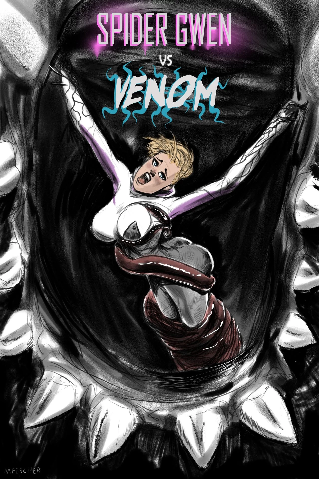 Venom's Kiss - Spider-Gwen vs Venom porn comic picture 1