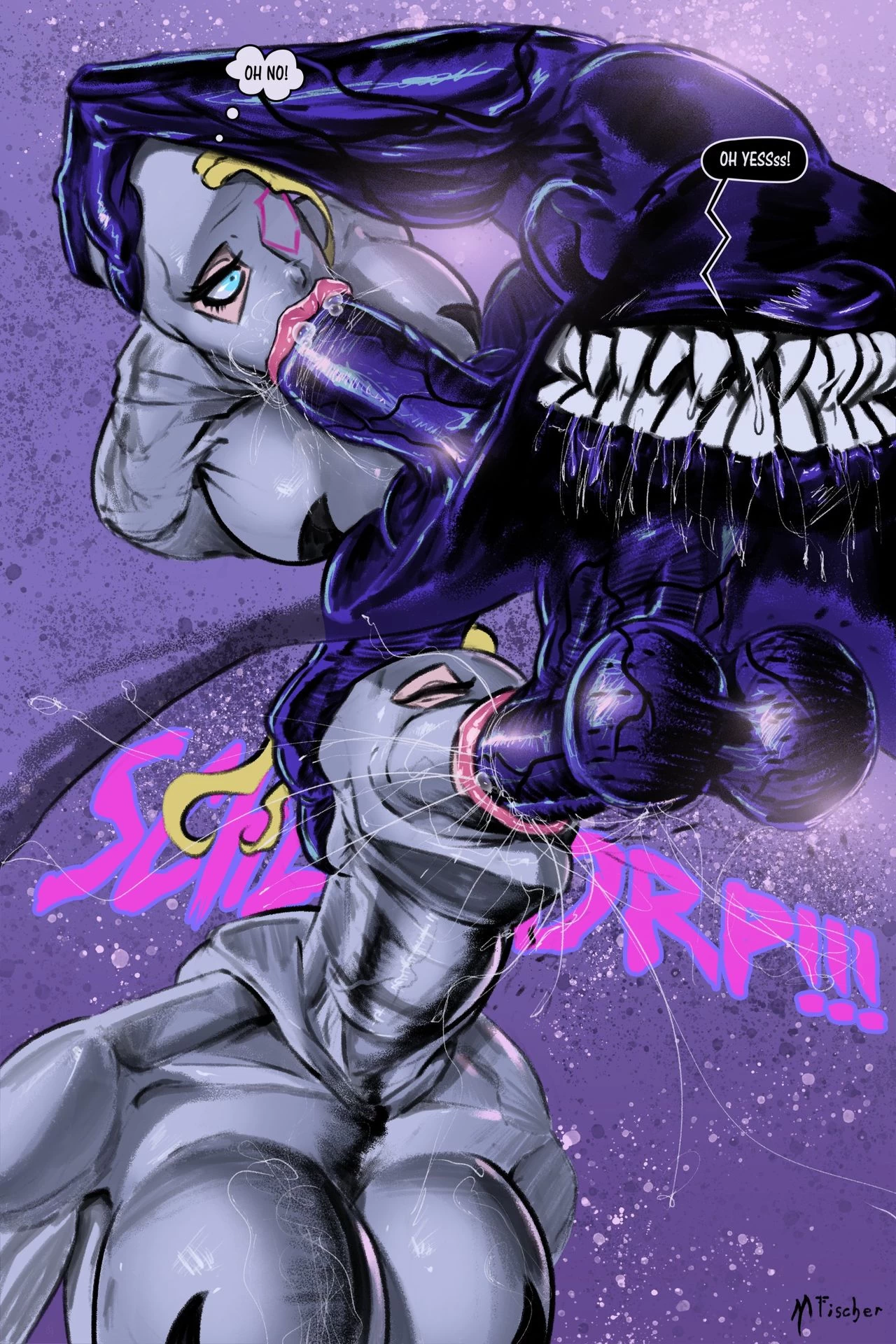 Venom's Kiss - Spider-Gwen vs Venom porn comic picture 17