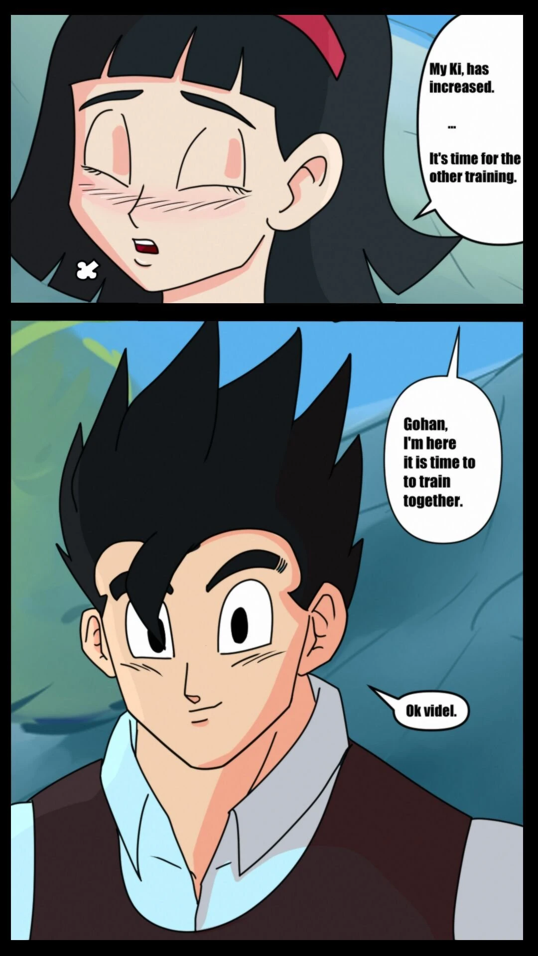 Videl Training porn comic picture 7