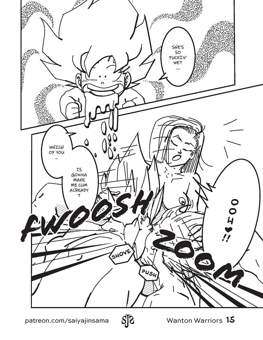 Wanton Warriors #1 - Goku, #18 & Vegeta porn comic picture 16