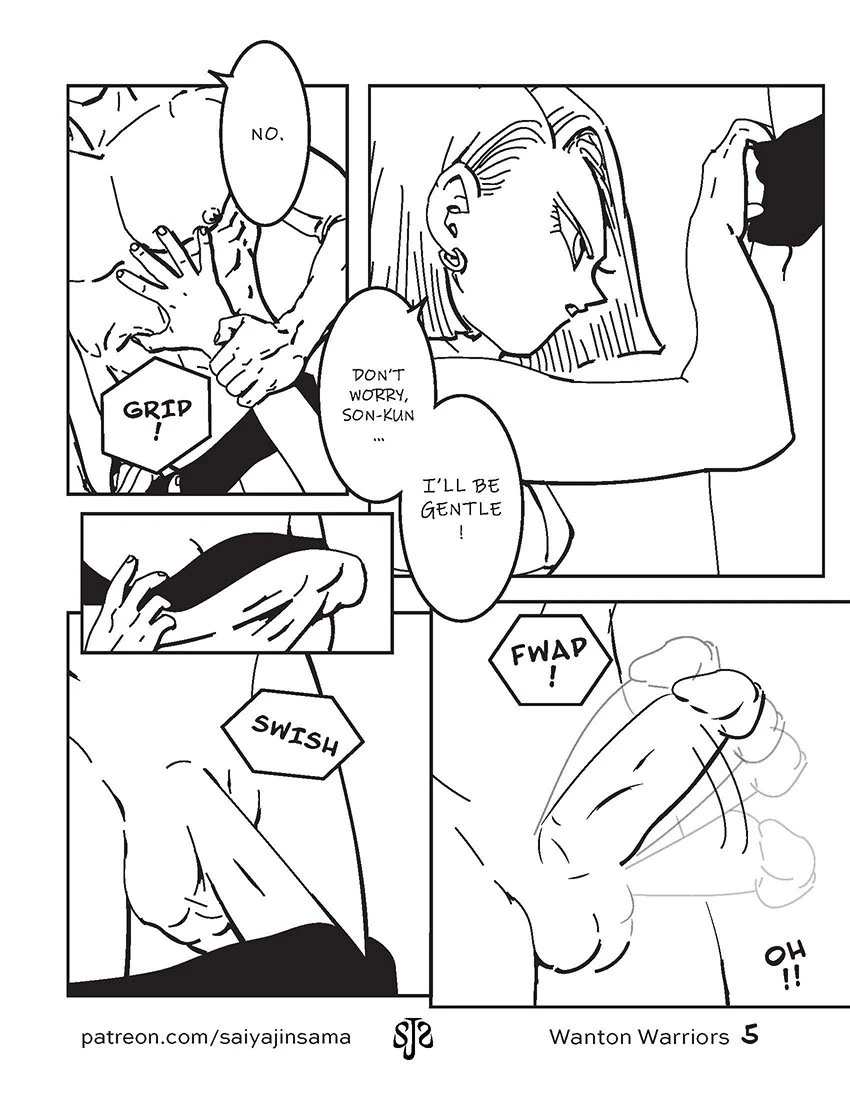 Wanton Warriors #1 - Goku, #18 & Vegeta porn comic picture 6