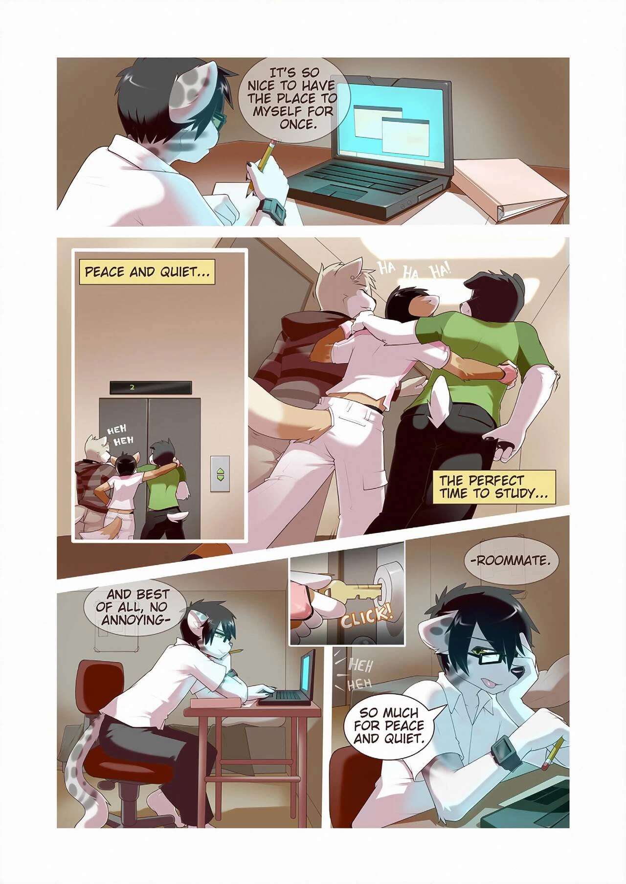 Warming Up to roommates porn comic picture 2