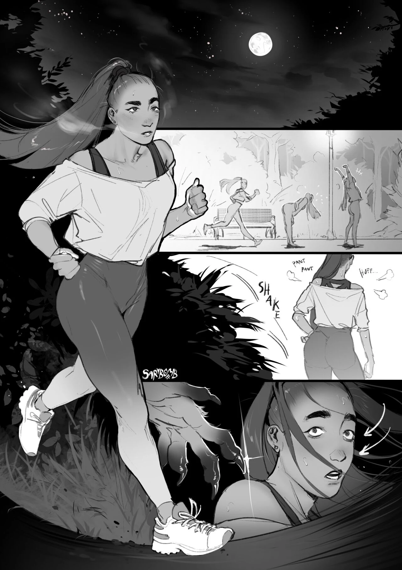 Werewolf/Jogger porn comic picture 1