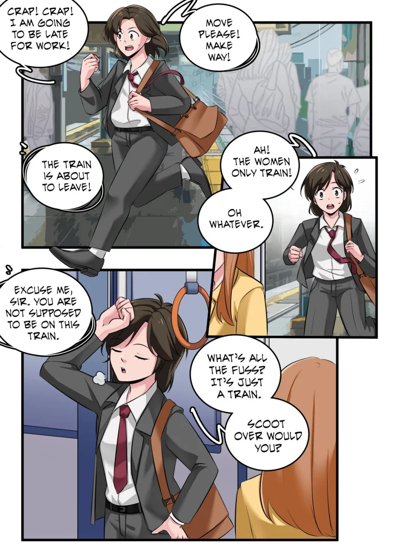 Women's Only Train porn comic picture 2