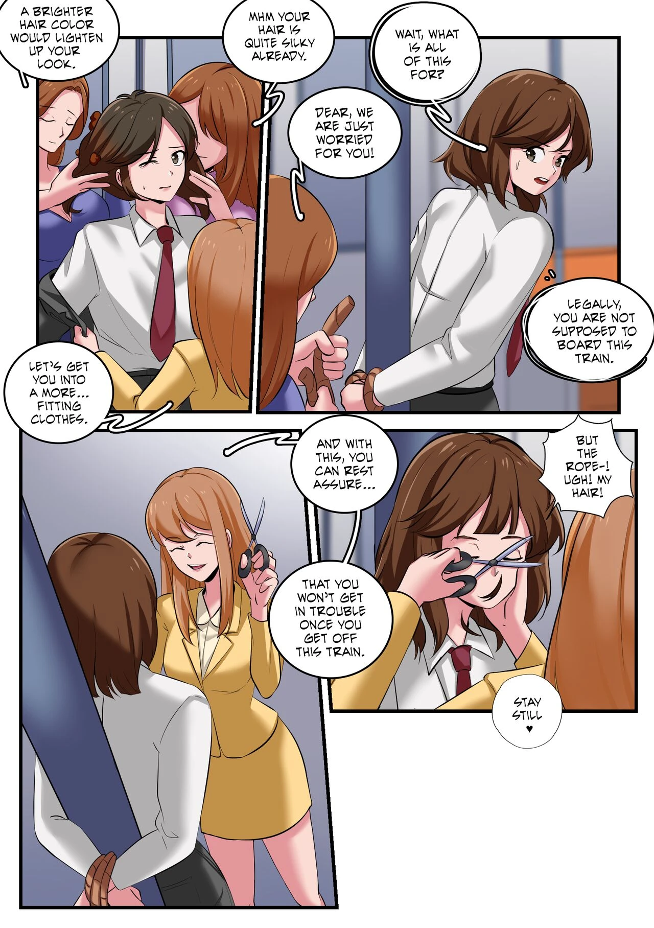 Women's Only Train porn comic picture 4