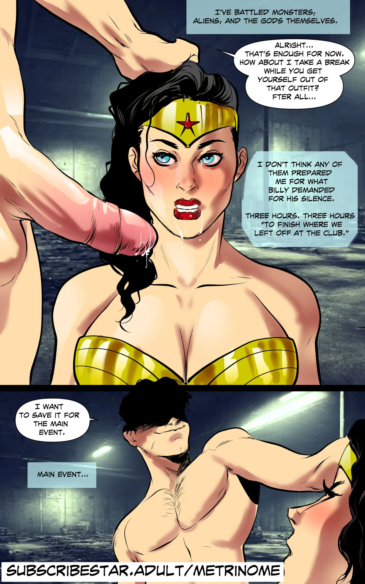 Wonder Woman Blackmailed porn comic picture 3