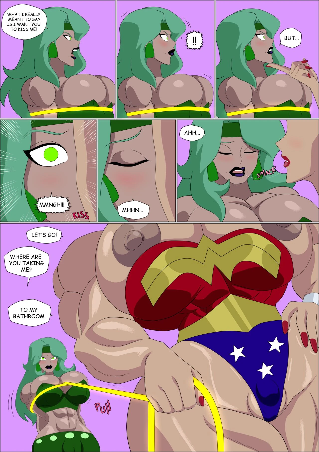 Wonder Woman Super Muscle porn comic picture 10